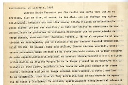 [Carta] 1953 agosto 30, Antofagasta [a] Mario Ferrero  [manuscrito] Andrés Sabella.