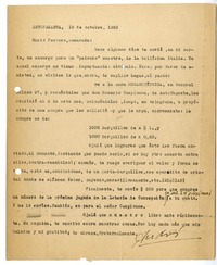 [Carta] 1953 octubre 18, Antofagasta [a] Mario Ferrero  [manuscrito] Andrés Sabella.