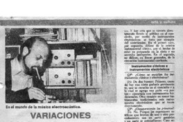 Variaciones sobre Juan amenabar En el mundo de la música electroacústica