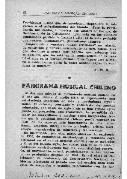 Panorama Musical Chileno