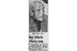 Hoy Falleció Alfonso Leng