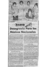 Desagravio Para los Músicos Nacionales Radio.