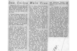 Don Carlos Melo Cruz