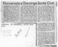 Homenaje a Domingo Santa Cruz