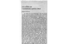 Los años 30 y Domingo Santa Cruz