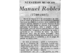 Nuestros Músicos Manuel Robles (1780-1837)