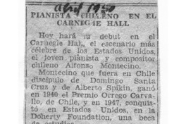 Pianista chieno en el Carnegie Hall