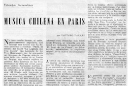 Música chilena en París Estampas Trasandinas