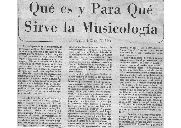 Qué es y Para Qué Sirve la Musicología.