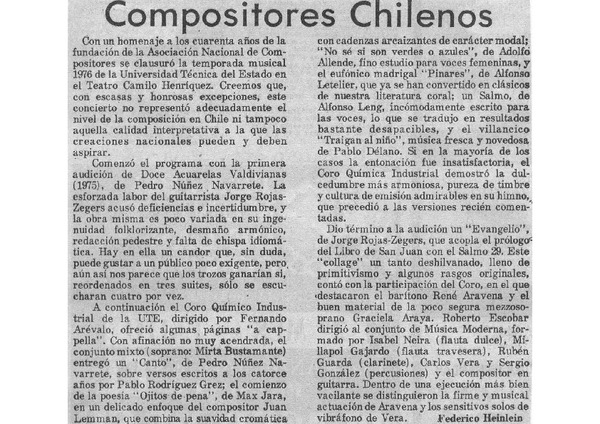 Compositores Chilenos
