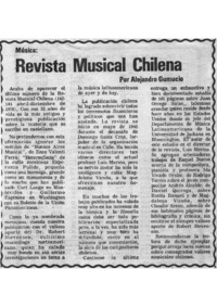 Revista Muscial Chilena
