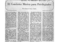 El Concierto: Música para Privilegiados