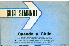 Oyendo a Chile Guía Semanal