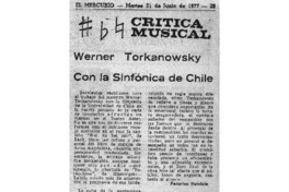Crítica Musical Werner Torkanowsky con la Sinfónica de Chile