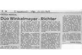Crítica Musical Dúo Winkelmayer-Richter