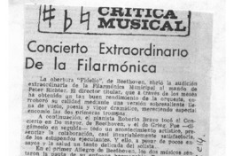 Crítica Musical Concierto Extraordinario de la Filarmónica
