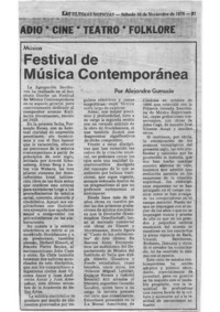 Festival de Música Contemporánea Música