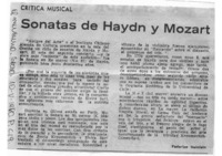 Crítica Musical Sonatas de Haydn y Mozart