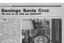 Domingo Santa Cruz "El arte no se mide por el plebiscito"
