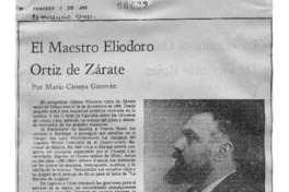 El maestro Eliodoro Ortiz de Zárate