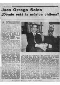 ¿Dónde está la música chilena? Juan Orrego Salas