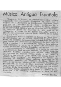 Música antigua española Crítica Musical