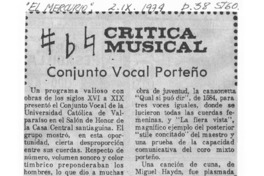 Conjunto Vocal Porteño Crítica musical