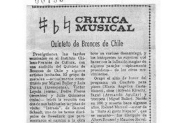 Quinteto de Bronces de Chile Crítica Musical
