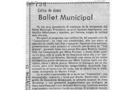 Ballet Municipal Crítica de danza