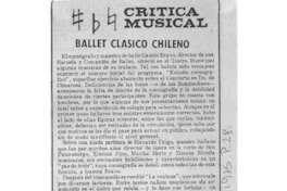 Ballet Clásico Chileno Crítica Musical