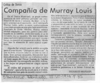 Compañía de Murray Louis Crítica de Danza