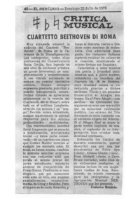 Cuarteto Beethoven di Roma Crítica musical