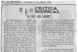 "La Fille Mal Gardee" Crítica musical