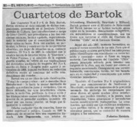 Cuartetos de Bartok Crítica Musical