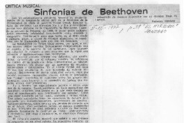 Crítica Musical Sinfonías de Beethoven
