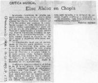 Elisa Elsina en Chopin Crítica Musical