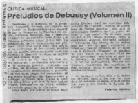 Preludios de Debussy (Volumen II) Crítica Musical