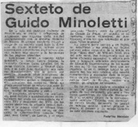 Sexteto de Guido Minoleti Crítica Musical
