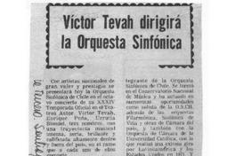 Víctor Tevah dirigirá la Orquesta Sinfónica