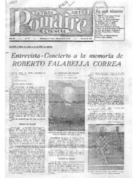 Entrevista-Concierto a la memoria de roberto Falabella Correa Convirtió el dolor en canto y la parálisis en música.