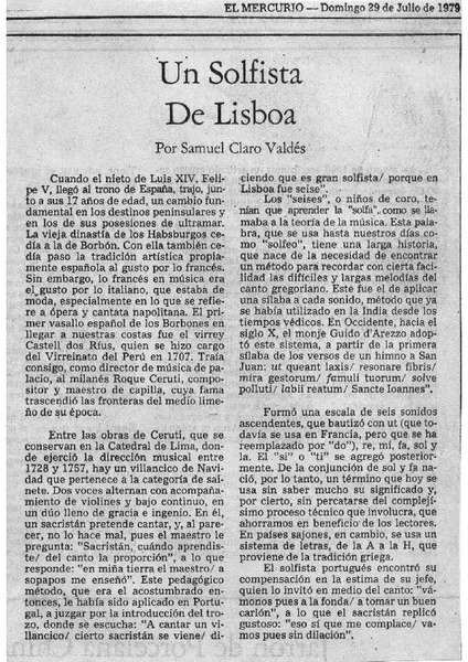 Un solfista de Lisboa