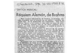 Crítica Musical Requiem Alemán, de Brahms