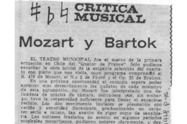 Crítica Musical Mozart y Bartok