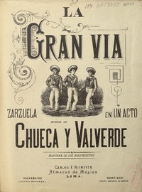 La gran vía zarzuela en un acto, mazurca de los marineritos [para canto y piano] [música] : Chueca y Valverde.