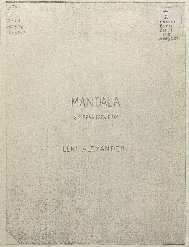 Mandala 8 piezas para piano [música] : Leni Alexander.