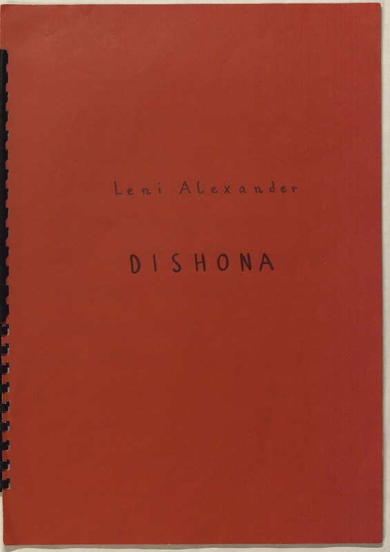 Dishona pour voix de fenome, saxophone tenor et percussion [música] : Leni Alexander.