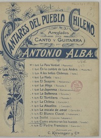 Como enamoran los huasos tonada [para canto y guitarra] [música] arreglada por A. Alba.