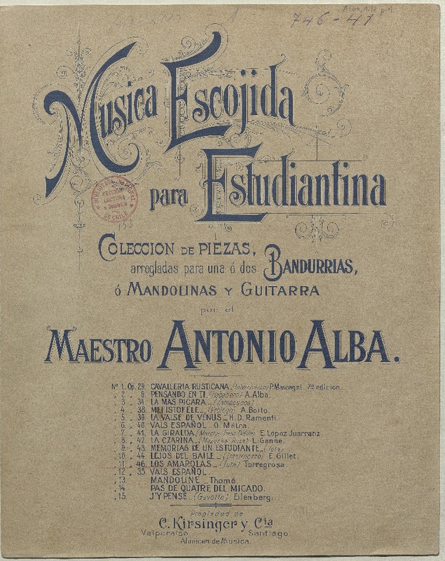 Las Amapolas jota de la zarzuela [música] : Torregrosa ; arreglada para estudintina por Antonio Alba.