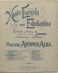 La valse de Venus valse espagnol ; arreglada para una o dos bandurrias o mandolinas y guitarra [música] : H. D. Ramenti ; arreglada por Antonio Alba.