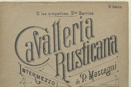 Cavalleria rusticana intermezzo [para] bandurrias o mandolinas y guitarra [música] : P. Mascagni ; arreglo de Antonio Alba.